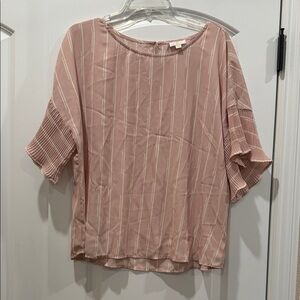 Elegant Mauve Striped Women's Blouse